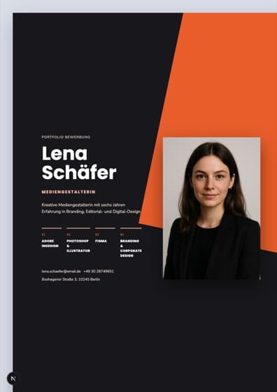 Creative Portfolio Deckblatt