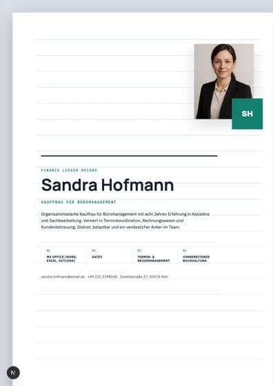 Finance Ledger Deckblatt