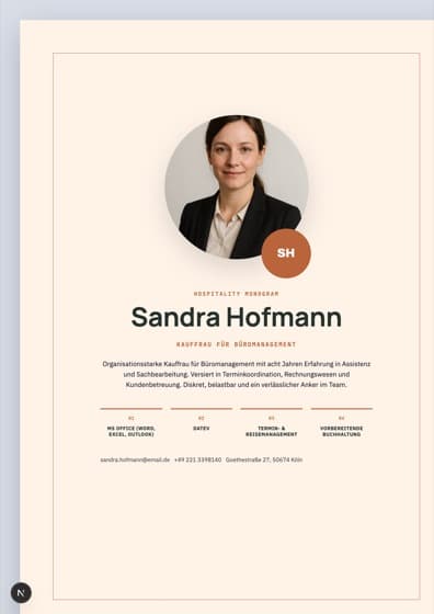 Hospitality Monogram Deckblatt