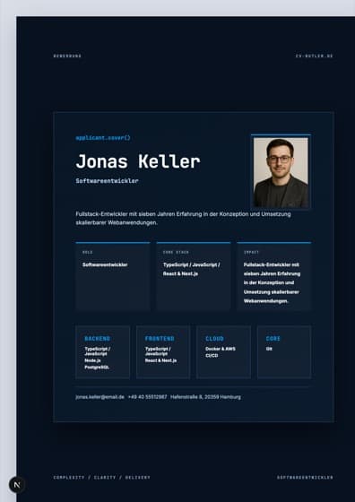 Tech Minimal Deckblatt