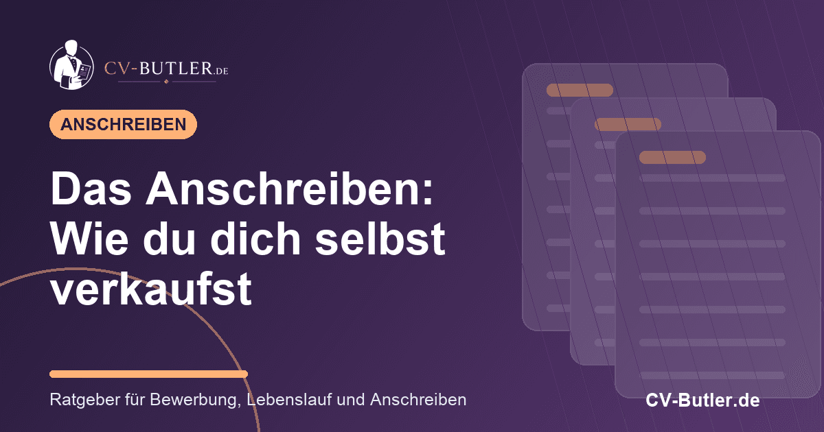 Das Anschreiben: Wie du dich selbst verkaufst – Beitragsbild von CV-Butler.de