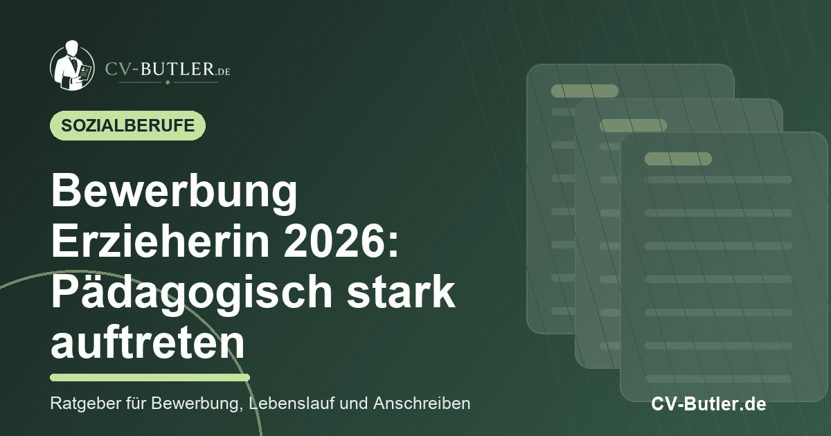 Bewerbung Erzieherin 2026: Pädagogisch stark auftreten – Beitragsbild von CV-Butler.de