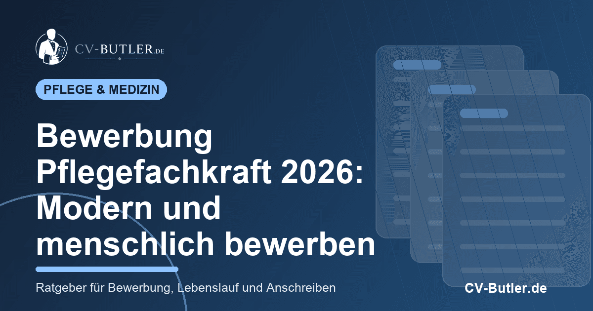 Bewerbung Pflegefachkraft 2026: Modern und menschlich bewerben – Beitragsbild von CV-Butler.de
