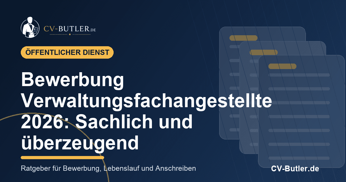Bewerbung Verwaltungsfachangestellte 2026: Sachlich und überzeugend – Beitragsbild von CV-Butler.de