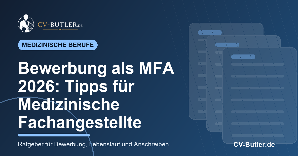 Bewerbung als MFA 2026: Tipps für Medizinische Fachangestellte – CV ...